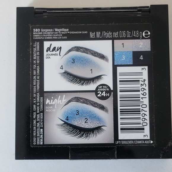 Revlon 24H Sparkle Blue Silver Eyeshadow Quad - Picture 2 of 2